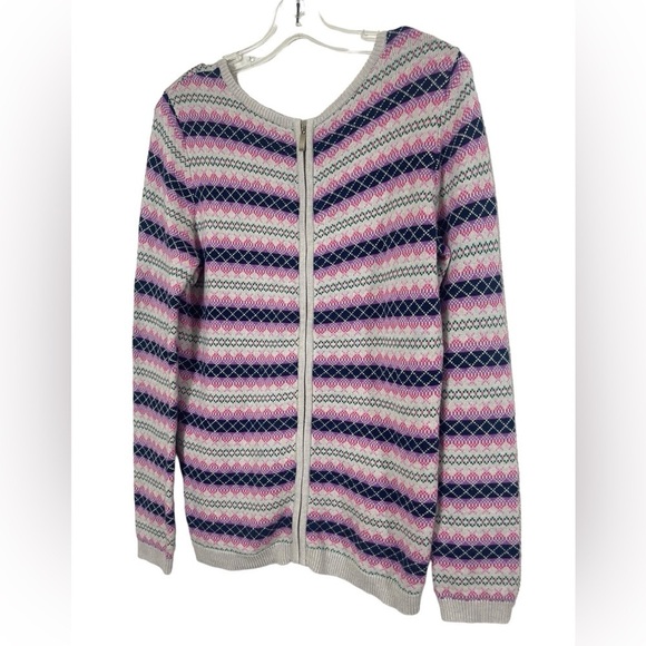 Talbots multicolored scoopneck sweater. Size medium GUC - Picture 4 of 10